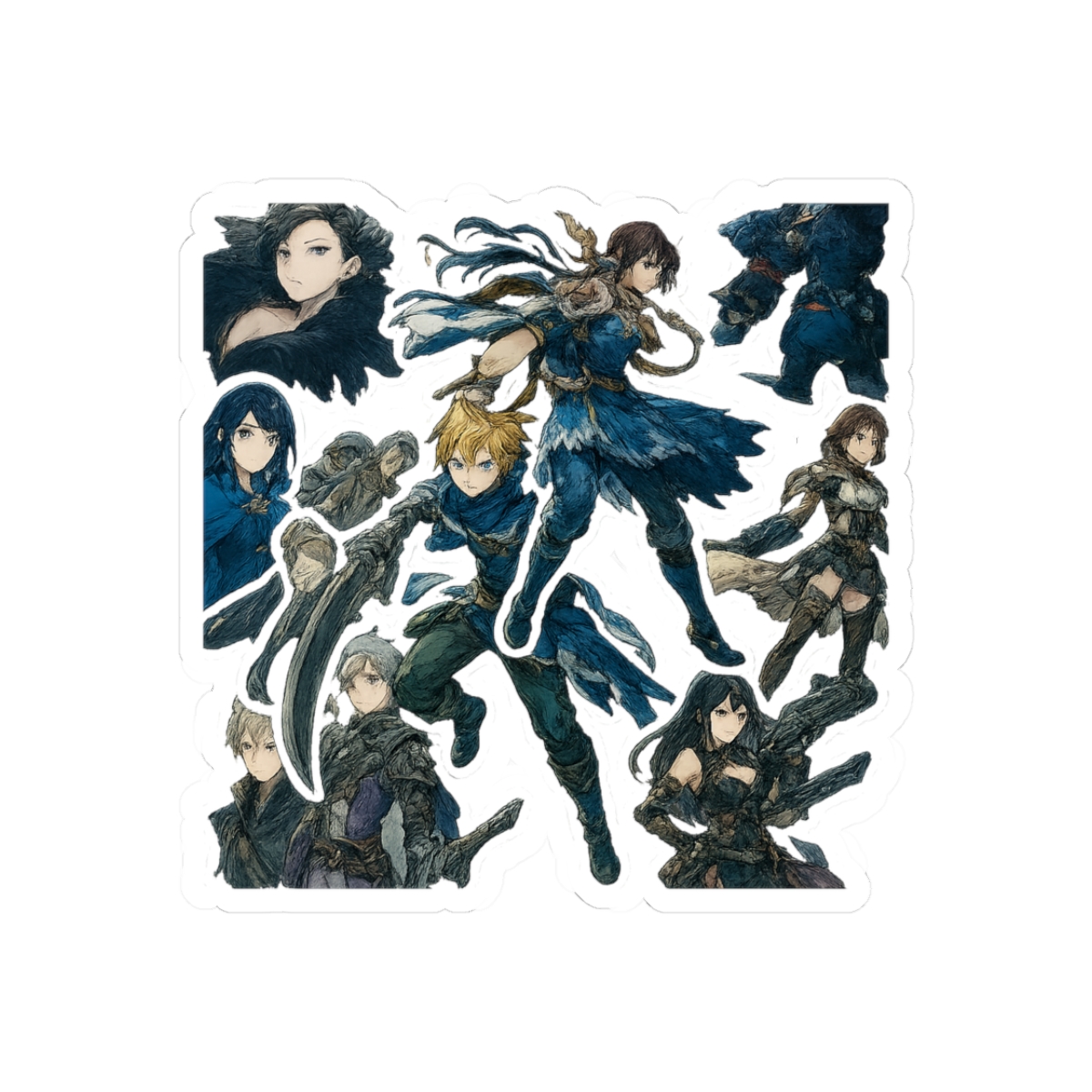 Final Fantasy Brave Exvius Character Vinyl Stickers