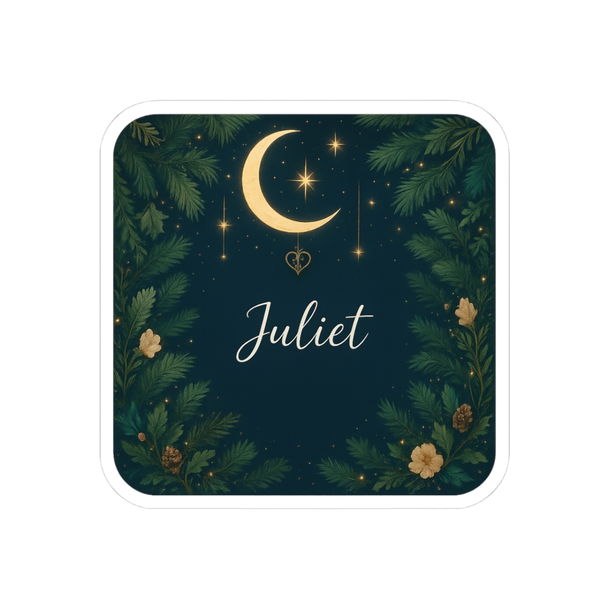 Mystical Stars Moon Bridal Shower Sticker | Whimsical Vinyl Decal