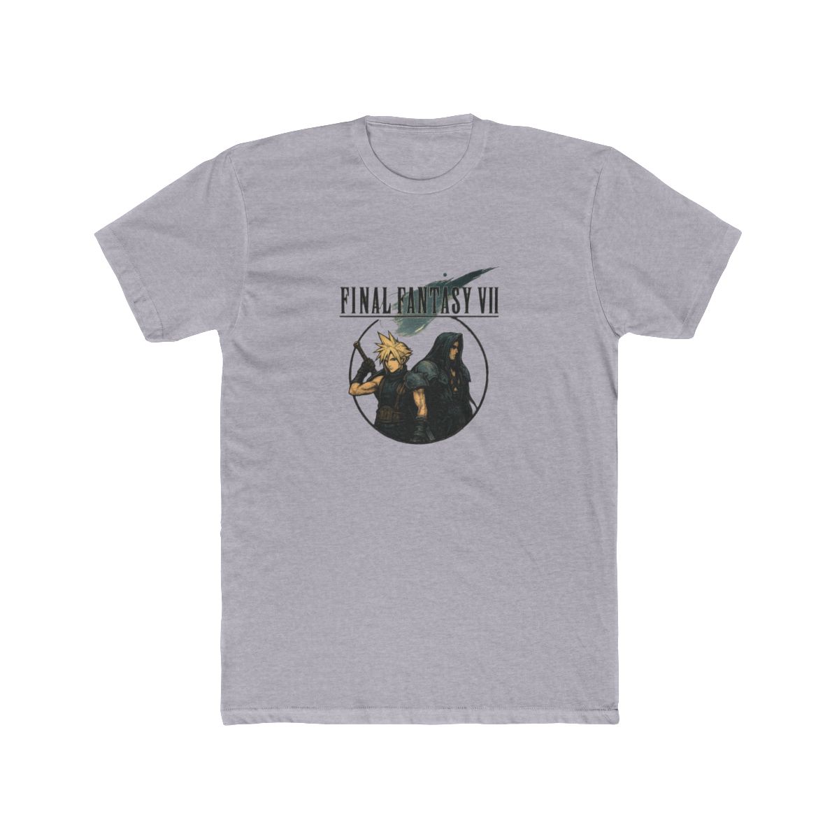 Iconic Final Fantasy VII Cloud vs Sephiroth T Shirt - alternate angle 4, merchandise