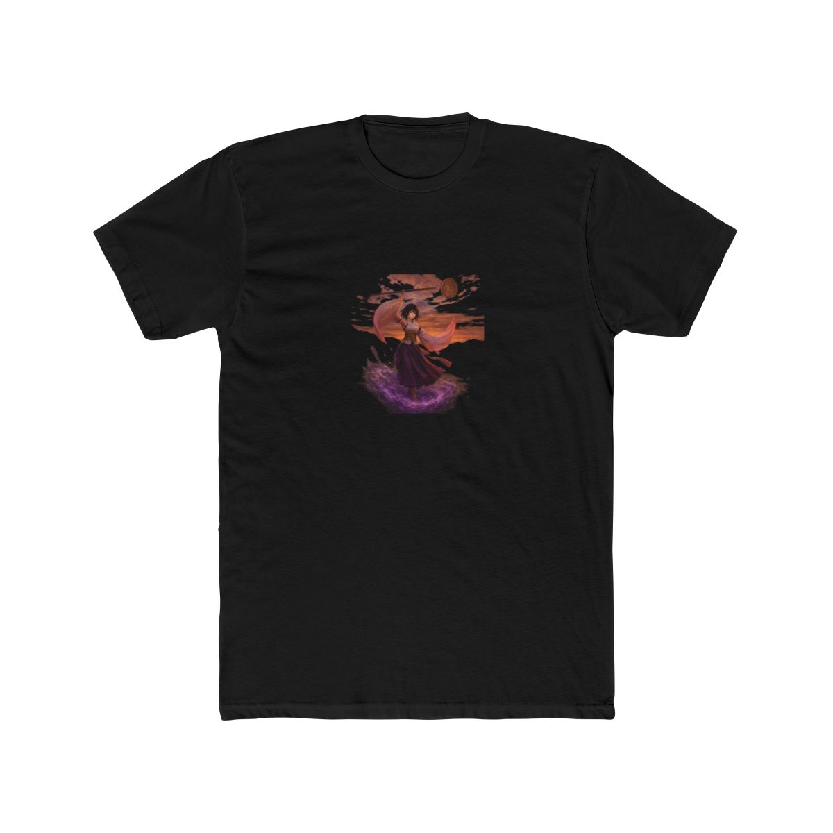 Mystical Sorceress on Cloud Fantasy T Shirt - alternate angle 3, merchandise