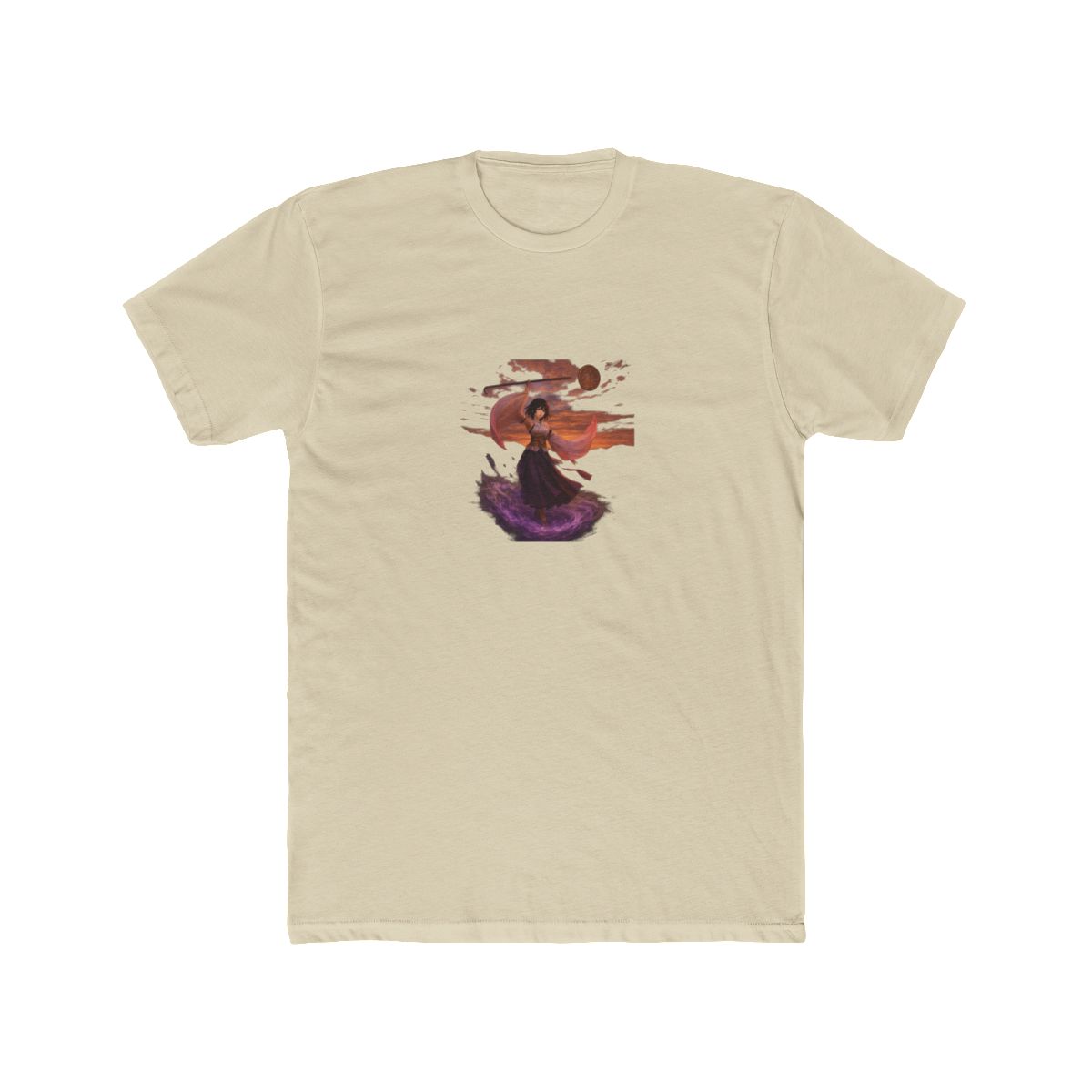 Mystical Sorceress on Cloud Fantasy T Shirt - alternate angle 4, merchandise