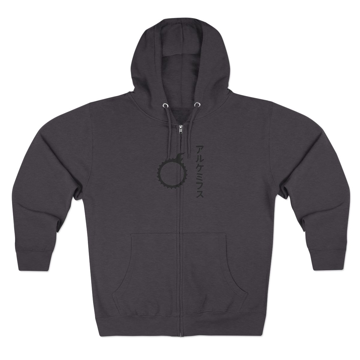 FFXIV Logo Zip Hoodie with JP Sleeve Text - alternate angle 2, merchandise