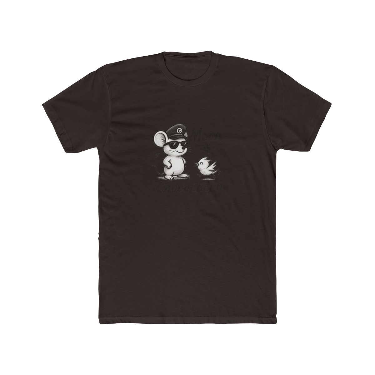 Whimsical Cartoon Mouse Bird Moon Graphic T Shirt - alternate angle 2, merchandise