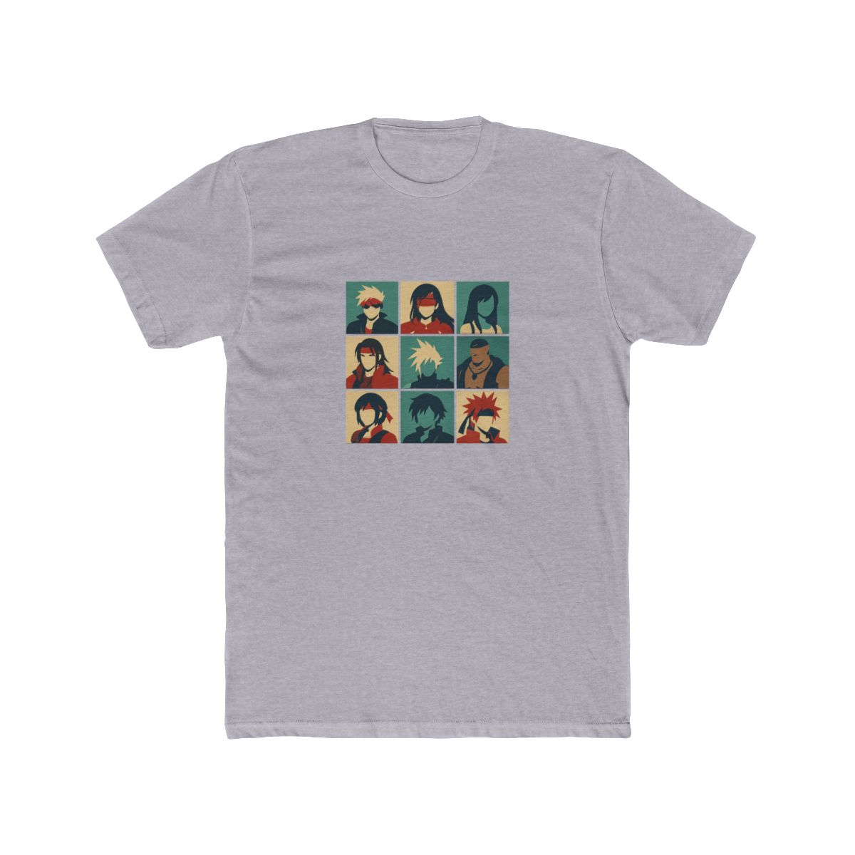 Retro Final Fantasy Characters Grid T Shirt - alternate angle 5, merchandise