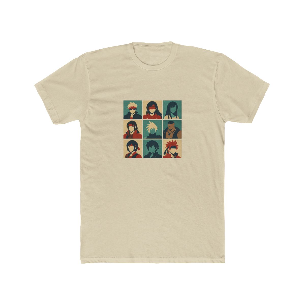 Retro Final Fantasy Characters Grid T Shirt - alternate angle 4, merchandise