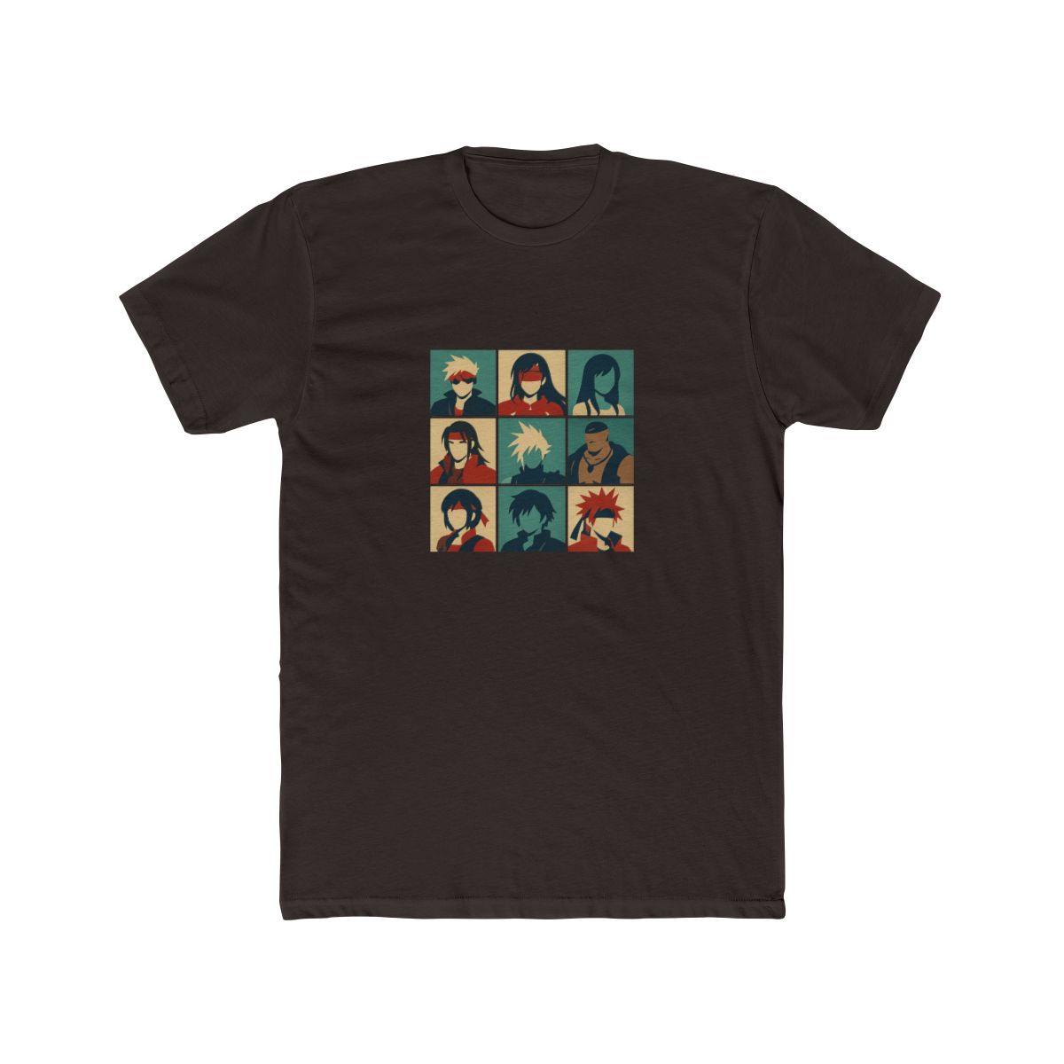 Retro Final Fantasy Characters Grid T Shirt - alternate angle 3, merchandise