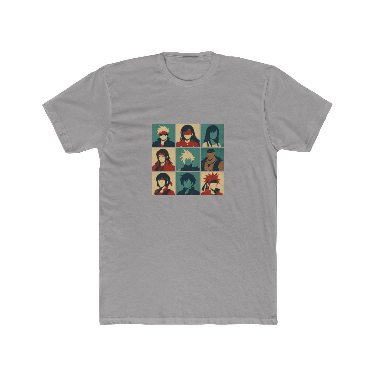 Retro Final Fantasy Characters Grid T Shirt - alternate angle 2, merchandise
