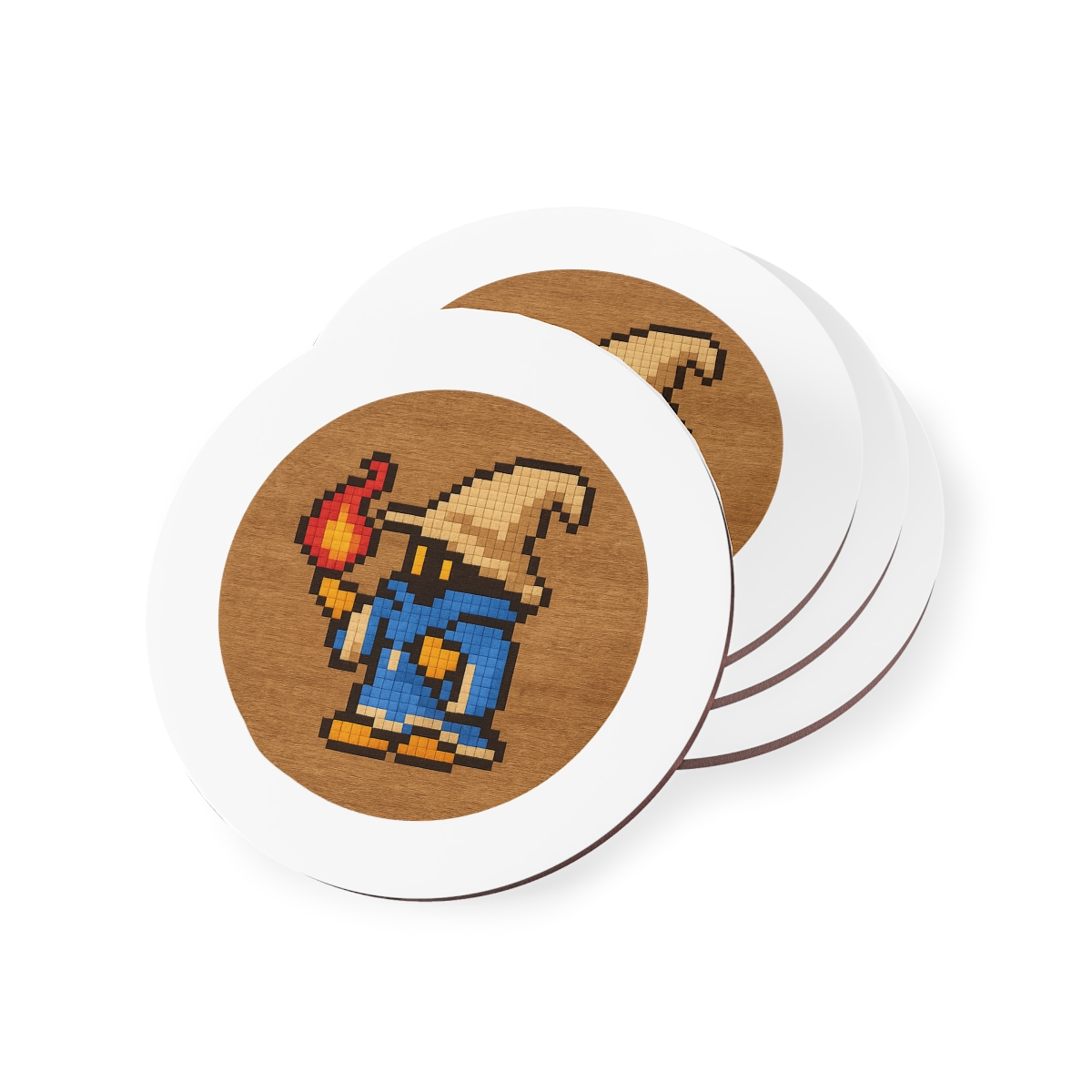 Pixel Art Retro Gaming Coasters Set - alternate angle 1, merchandise