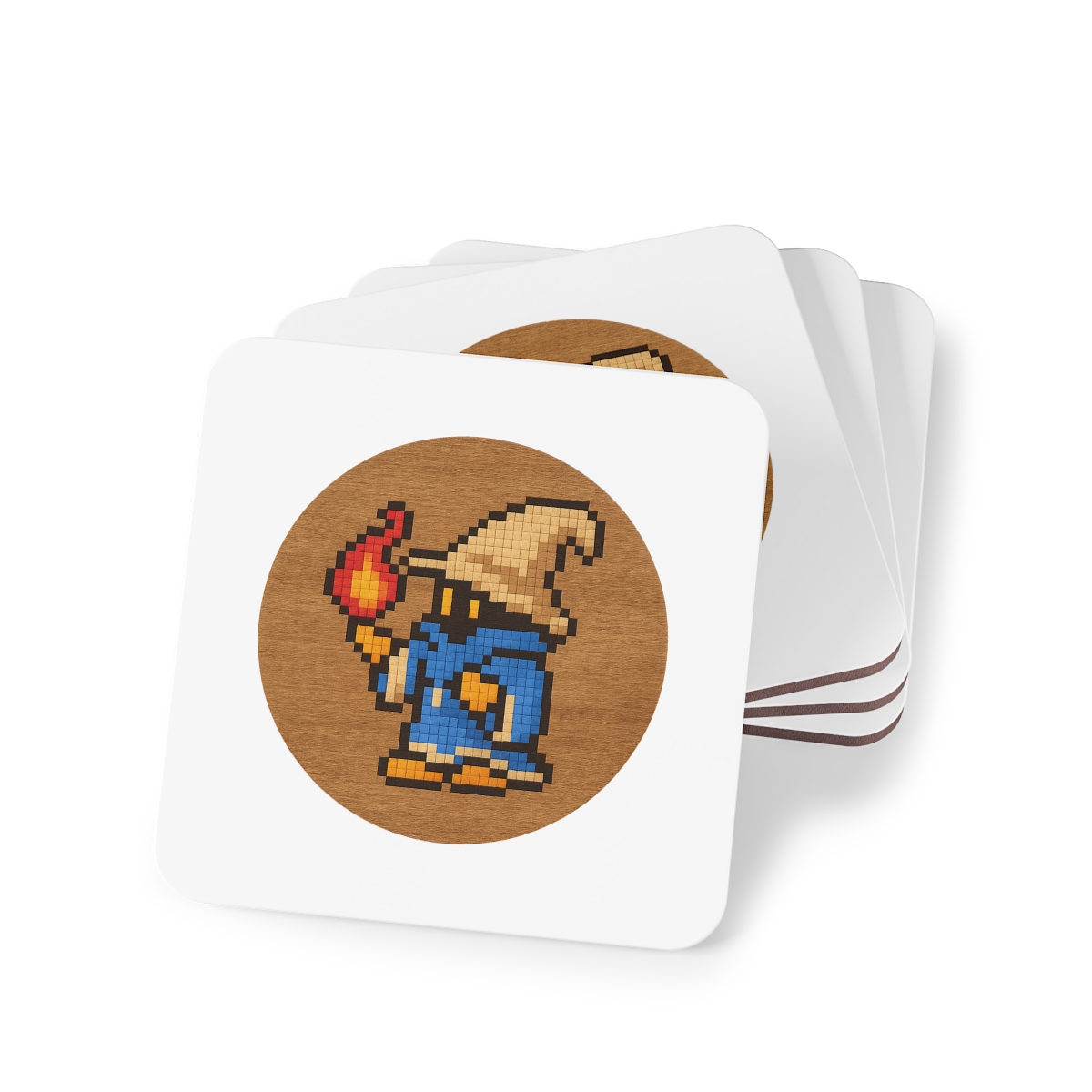 Pixel Art Retro Gaming Coasters Set - alternate angle 2, merchandise