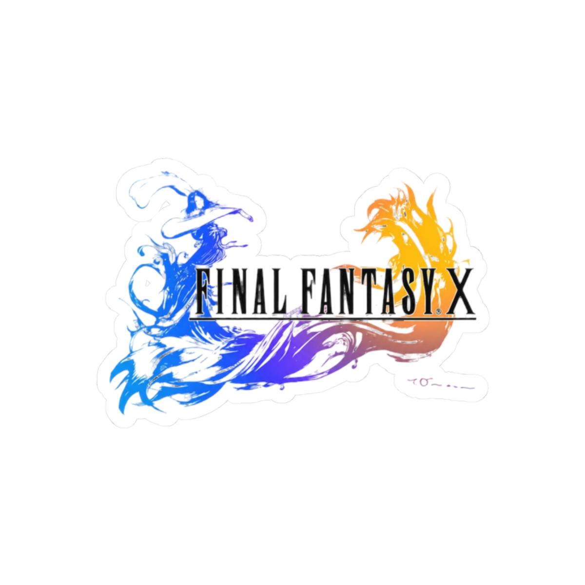 Final Fantasy X Logo Sticker | Nostalgic Gaming Vinyl Decal - alternate angle 3, merchandise
