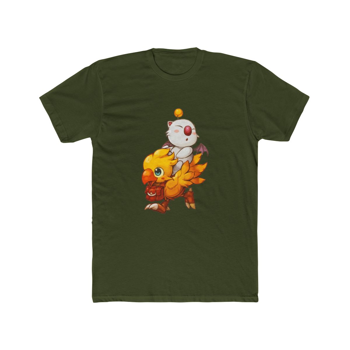 Chocobo & Moogle Final Fantasy T Shirt - Whimsical Gamer Gift - alternate angle 5, merchandise