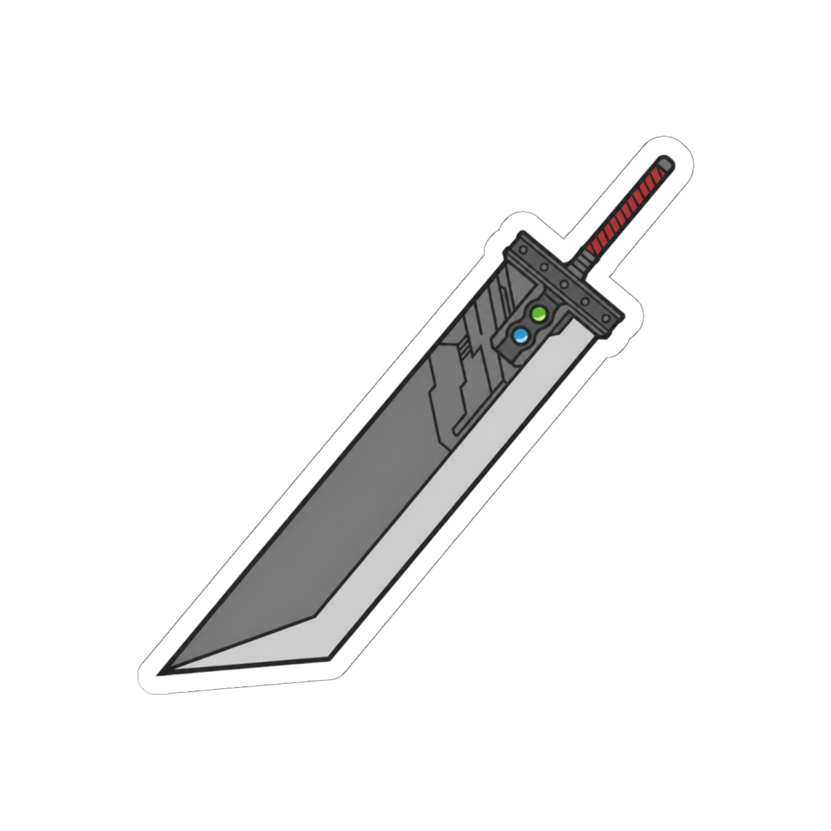 FF7 Remake Buster Sword Sticker | Epic Final Fantasy Gamer Decal