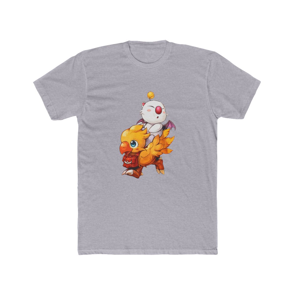 Chocobo and Moogle Final Fantasy T Shirt - Pixel Art Gamer Nostalgia - alternate angle 3, merchandise