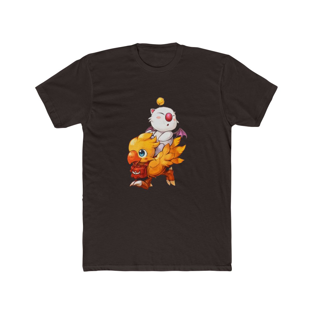 Chocobo and Moogle Final Fantasy T Shirt - Pixel Art Gamer Nostalgia - alternate angle 2, merchandise