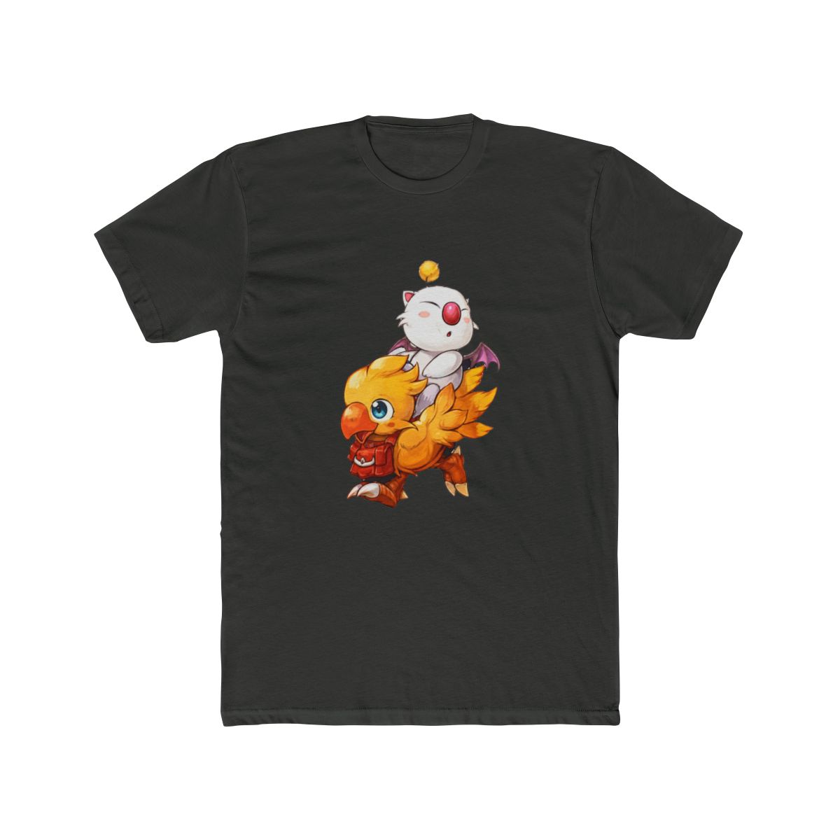 Chocobo and Moogle Final Fantasy T Shirt - Pixel Art Gamer Nostalgia - alternate angle 5, merchandise