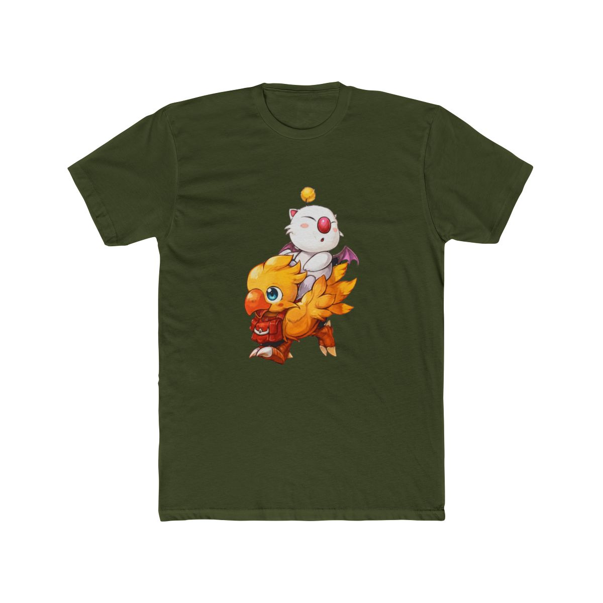 Chocobo and Moogle Final Fantasy T Shirt - Pixel Art Gamer Nostalgia - alternate angle 4, merchandise