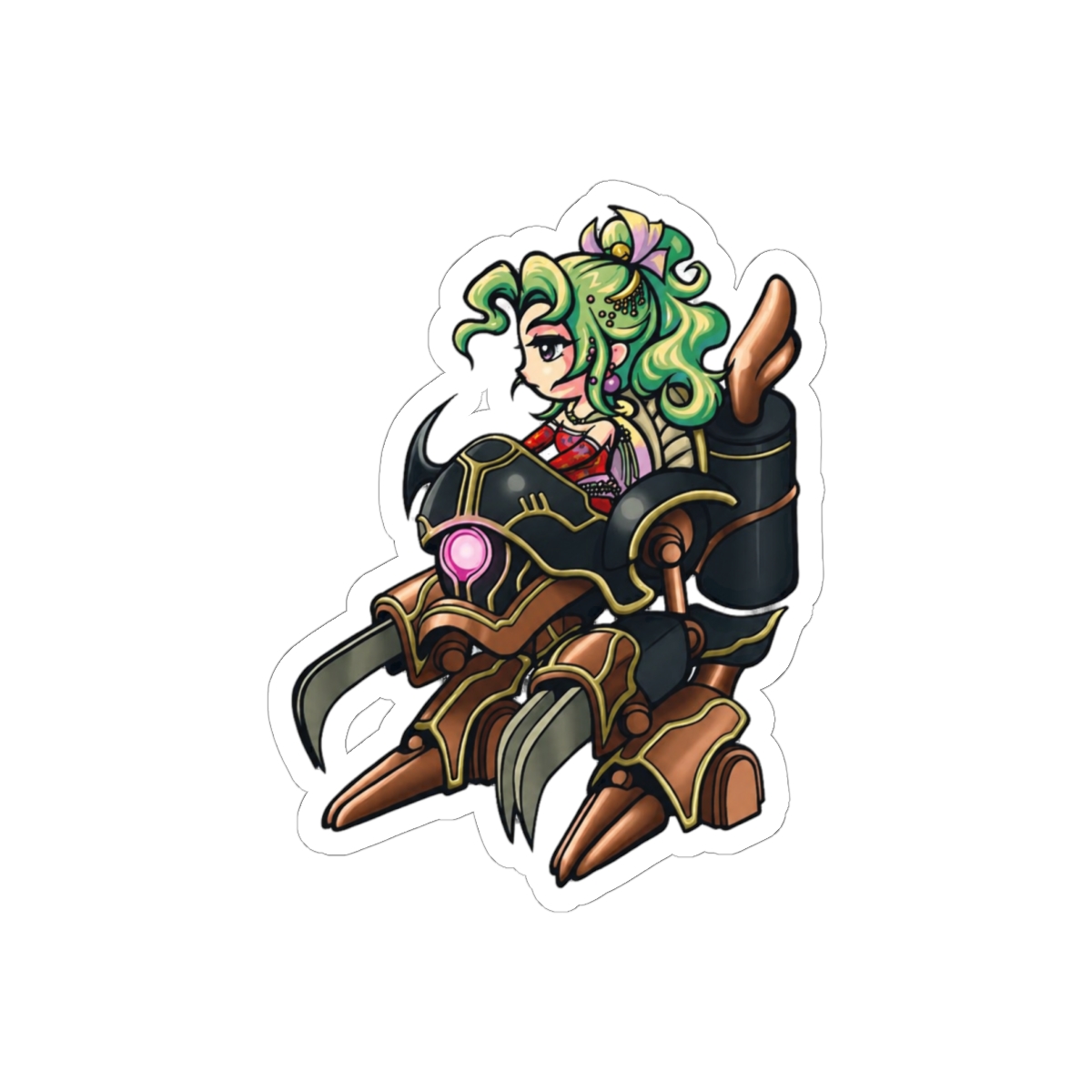 Terra Branford Magitek Armor Final Fantasy VI Sticker | Bold Retro RPG Vinyl Decal