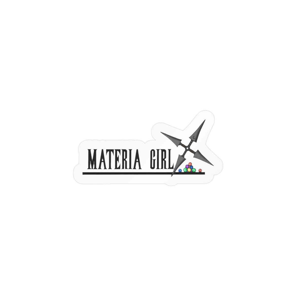 Materia Girl Sticker | Cute Final Fantasy Vinyl Decal - alternate angle 1, merchandise