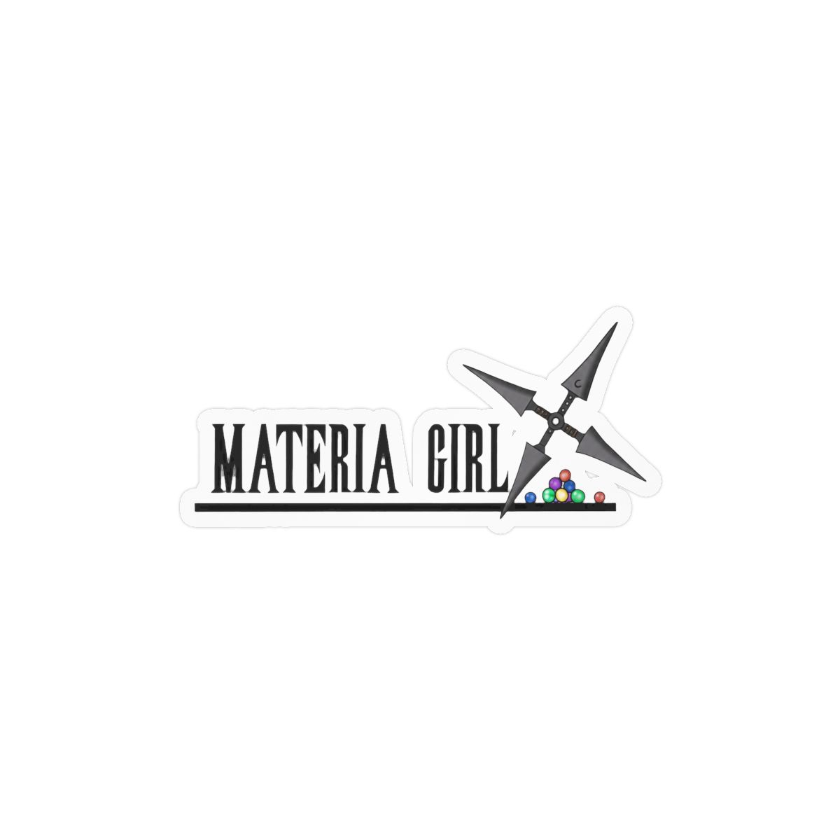 Materia Girl Sticker | Cute Final Fantasy Vinyl Decal - alternate angle 3, merchandise