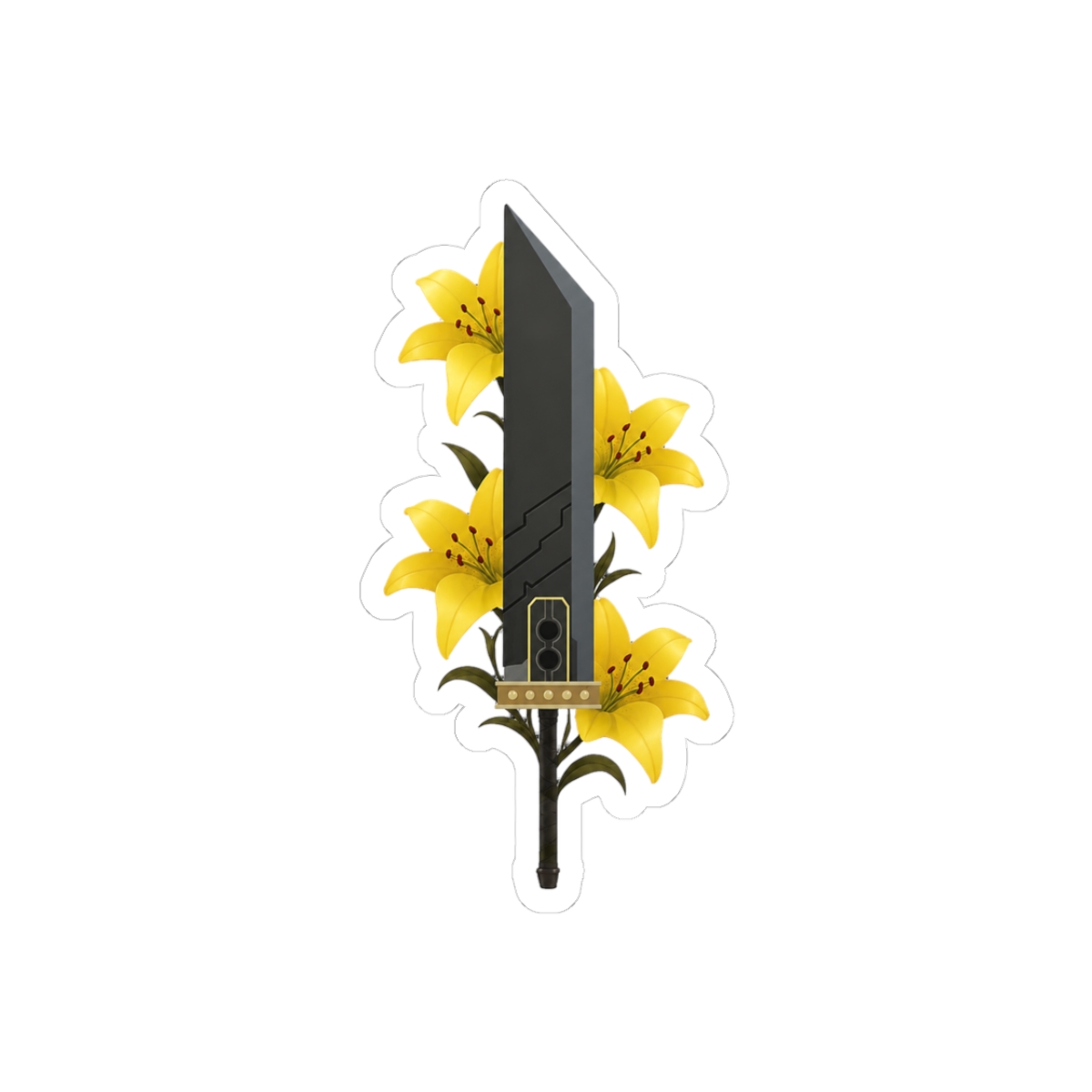 Final Fantasy VII Buster Sword & Lilies Sticker | Epic Gaming Vinyl Decal