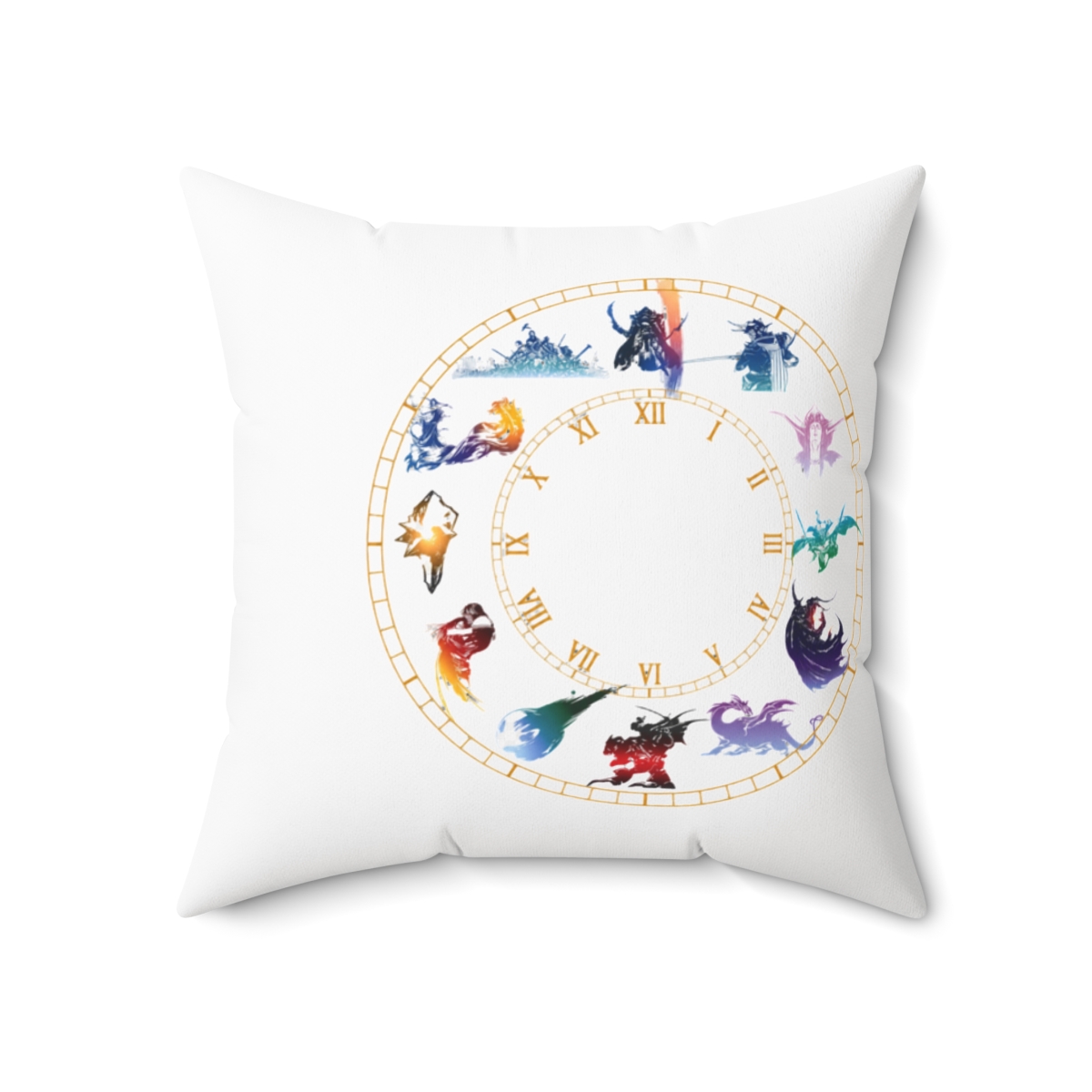 Final Fantasy Logo Clock - Colorful Fantasy Gamer Wall Clock Gift - alternate angle 5, merchandise