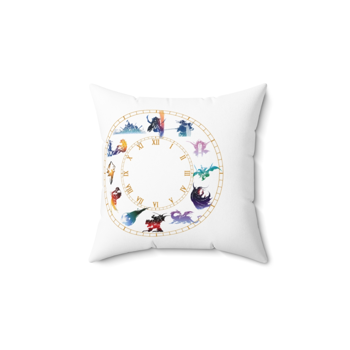 Final Fantasy Logo Clock - Colorful Fantasy Gamer Wall Clock Gift - alternate angle 1, merchandise