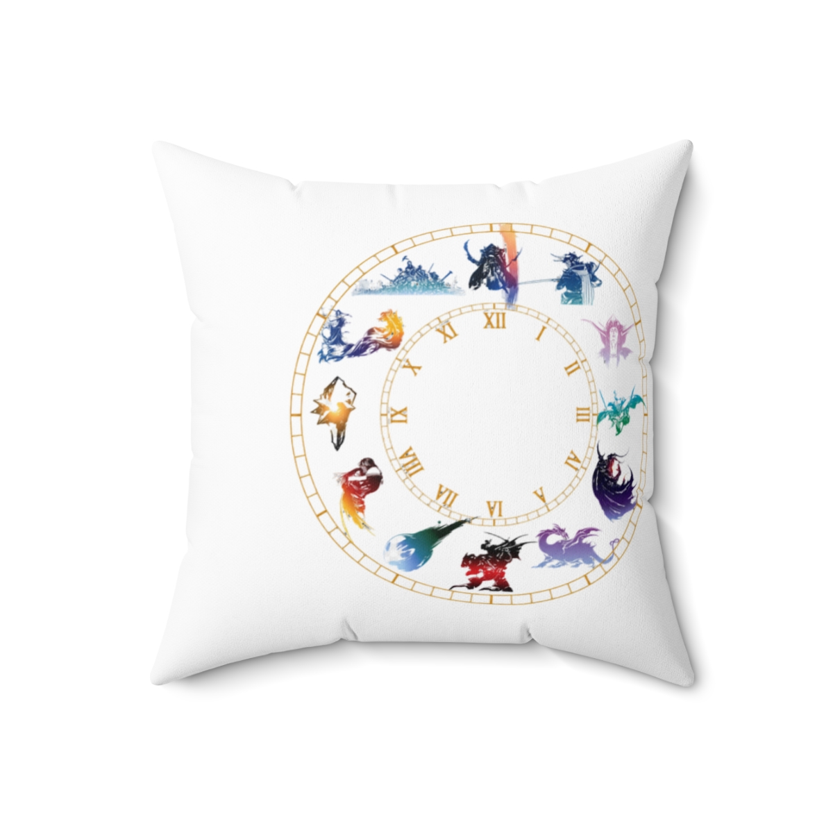 Final Fantasy Logo Clock - Colorful Fantasy Gamer Wall Clock Gift - alternate angle 3, merchandise