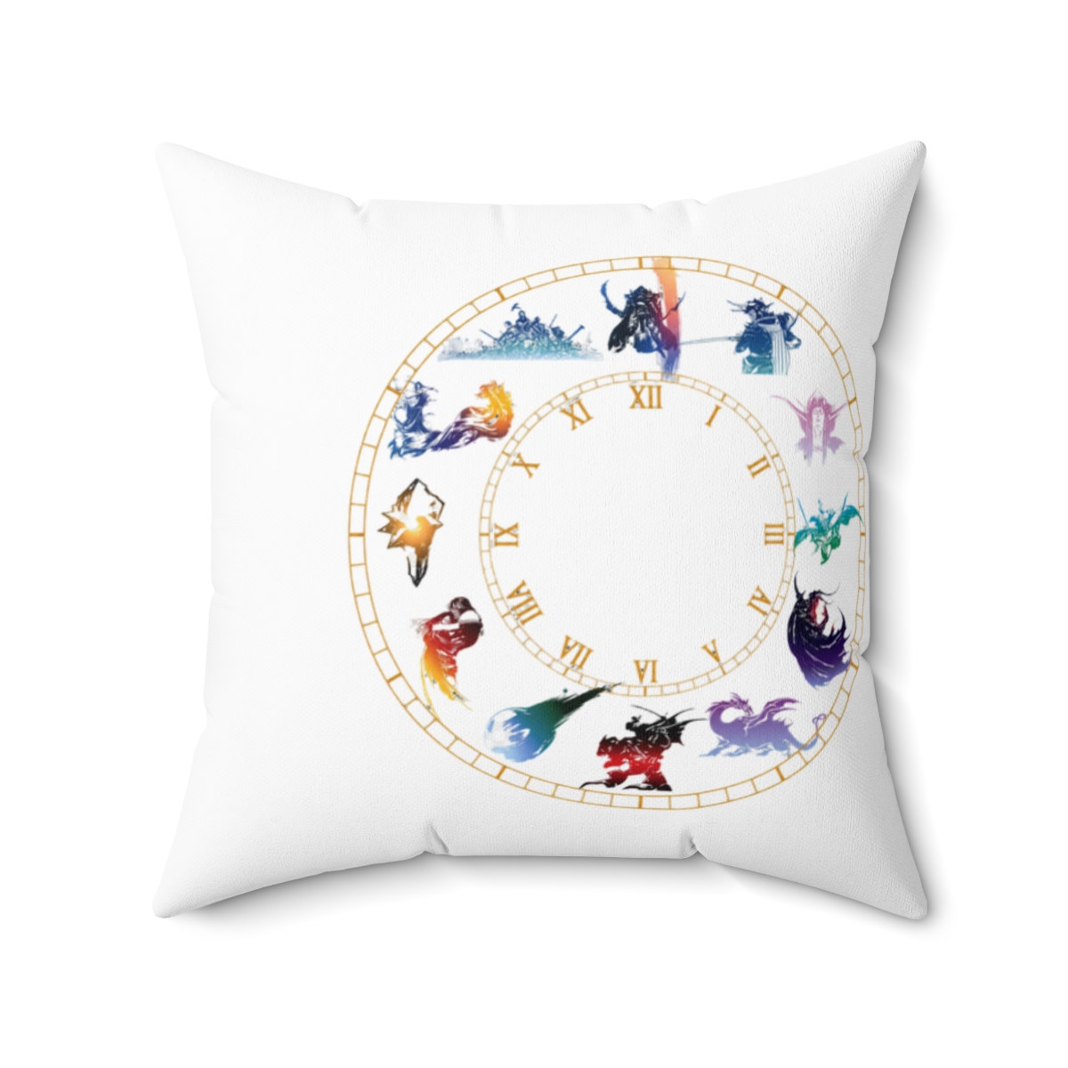 Final Fantasy Logo Clock - Colorful Fantasy Gamer Wall Clock Gift - alternate angle 4, merchandise