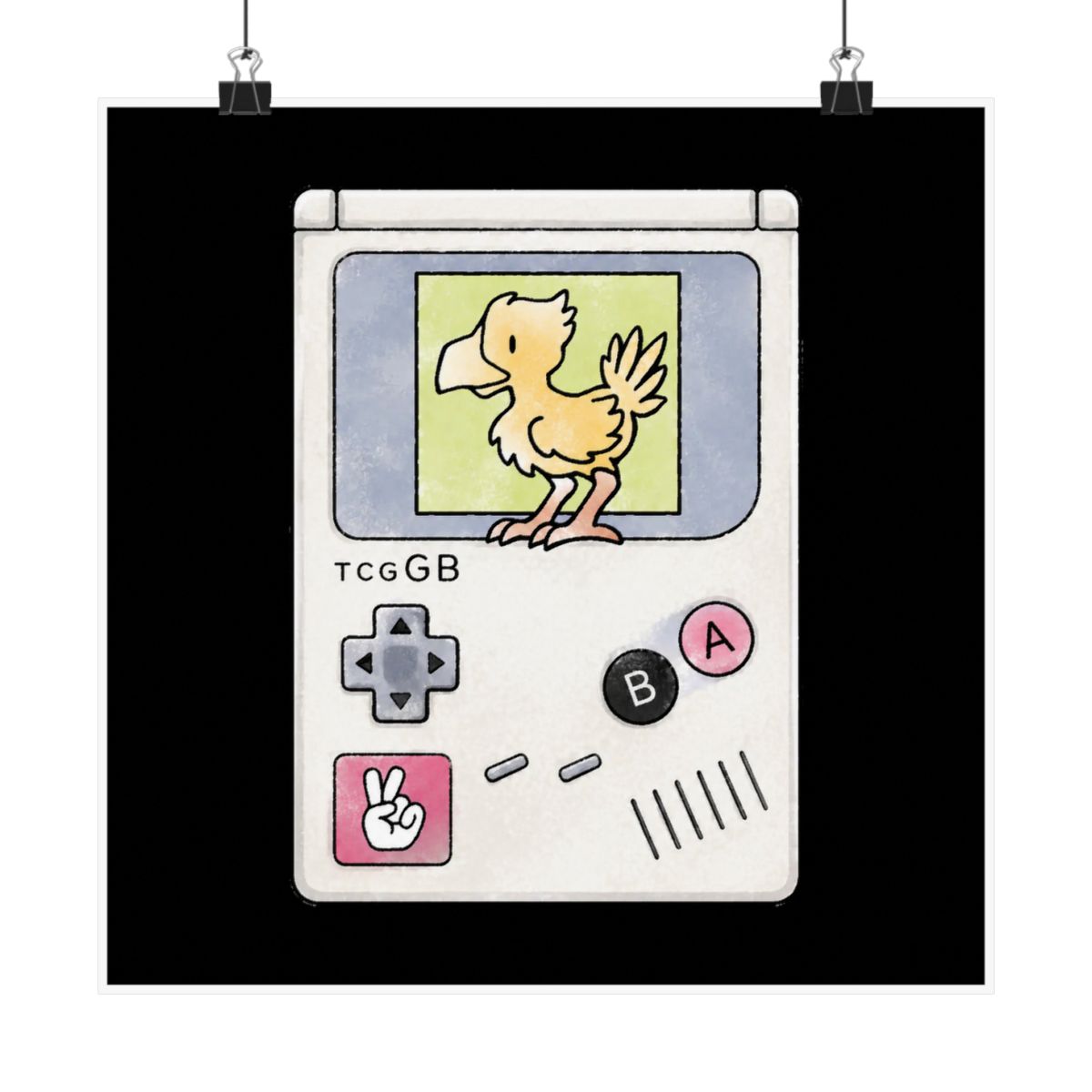 65 TCG-GB 15 - Chocobo (Final Fantasy Adventure) by Drew Wise - Official Posters & Wall Art merchandise