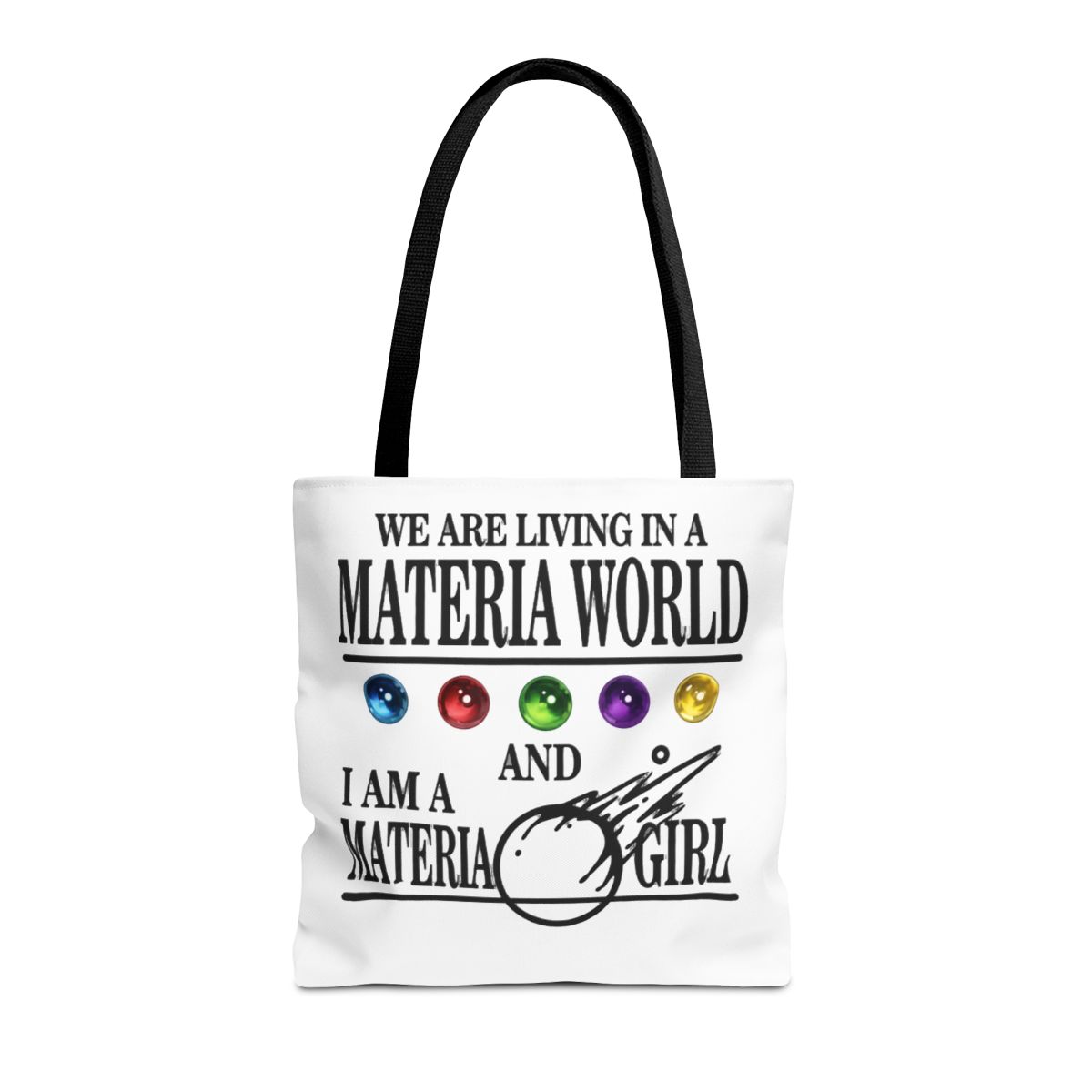 WCGXKO JRPG Game Gift FF7 Gift I Am A Materia Lady Fantasy Gaming Inspired Crossbody Bag - alternate angle 2, merchandise