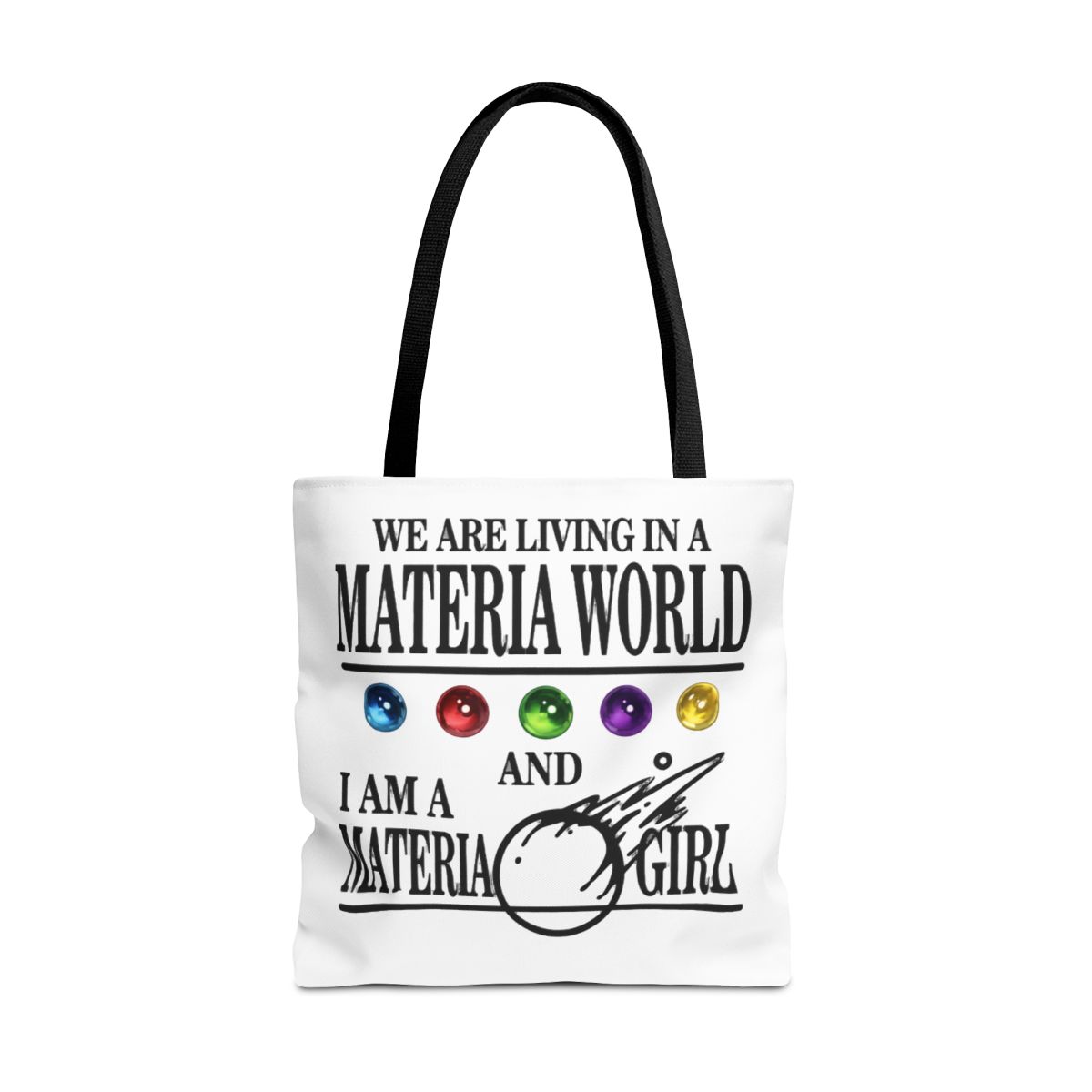 WCGXKO JRPG Game Gift FF7 Gift I Am A Materia Lady Fantasy Gaming Inspired Crossbody Bag - alternate angle 3, merchandise