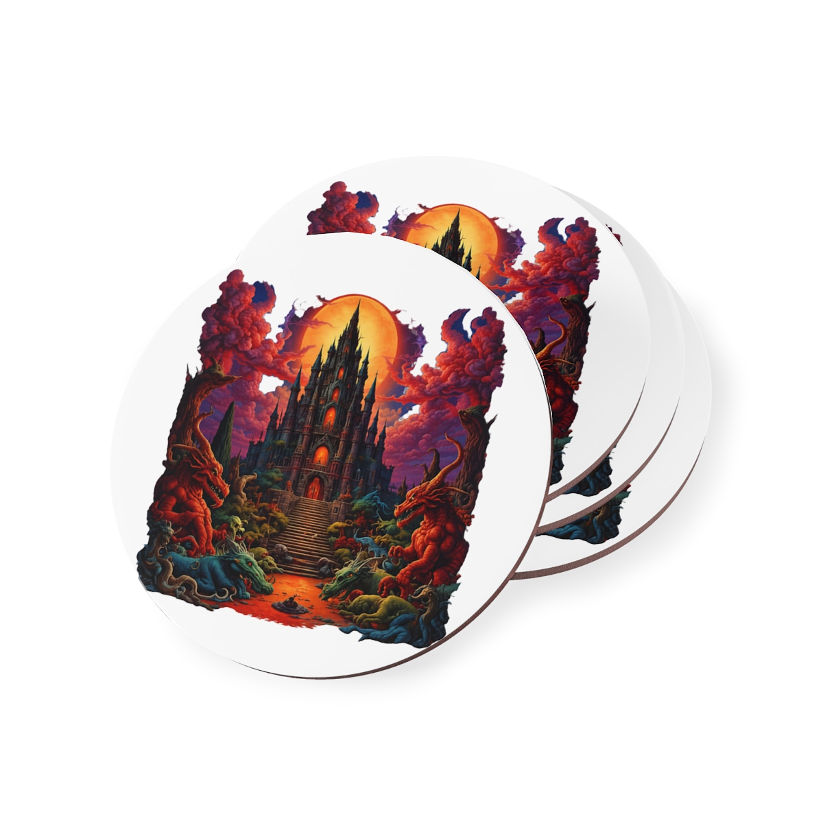 Double Your Dragon Fantasy Final Beverage Coaster - alternate angle 1, merchandise