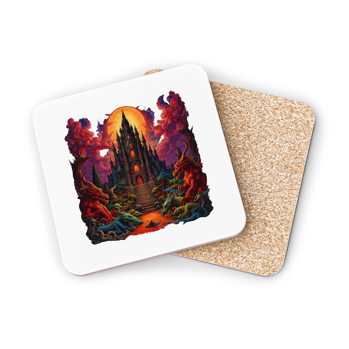 Double Your Dragon Fantasy Final Beverage Coaster - alternate angle 3, merchandise