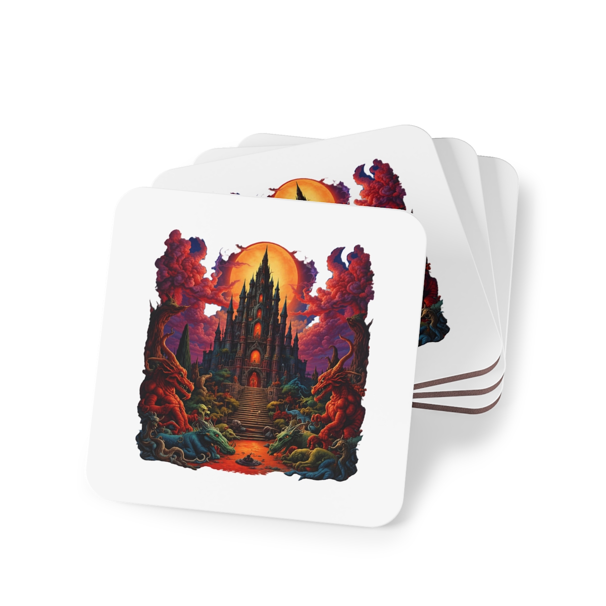 Double Your Dragon Fantasy Final Beverage Coaster - alternate angle 2, merchandise