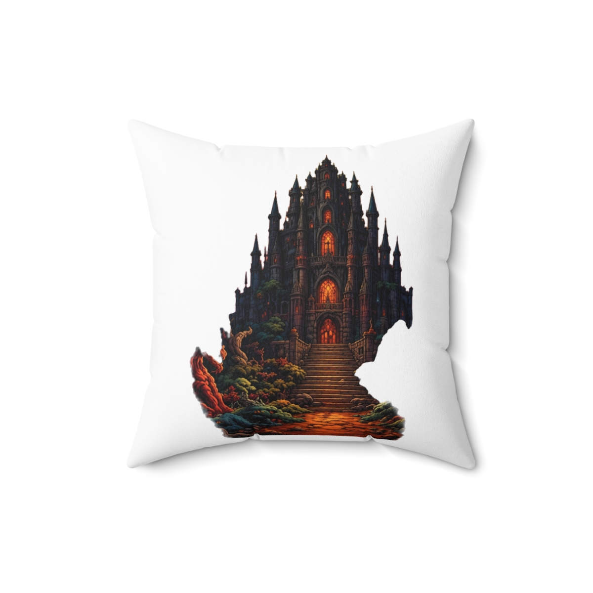 Double Your Dragon Fantasy Final Throw Pillow - alternate angle 2, merchandise