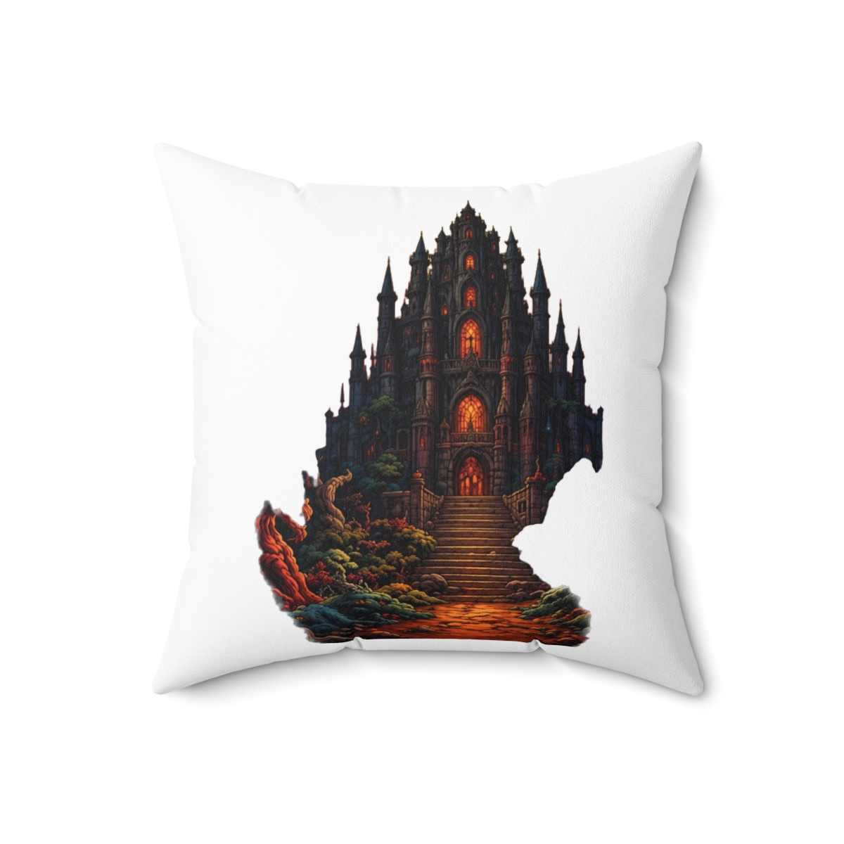 Double Your Dragon Fantasy Final Throw Pillow - alternate angle 3, merchandise
