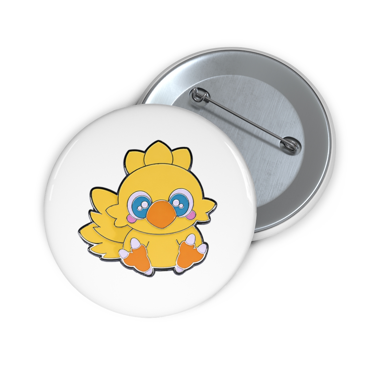 Anime Source Final Fantasy Series Adorable Cute Chocobo Pin Brooch Lapel Metal Bird - alternate angle 1, merchandise