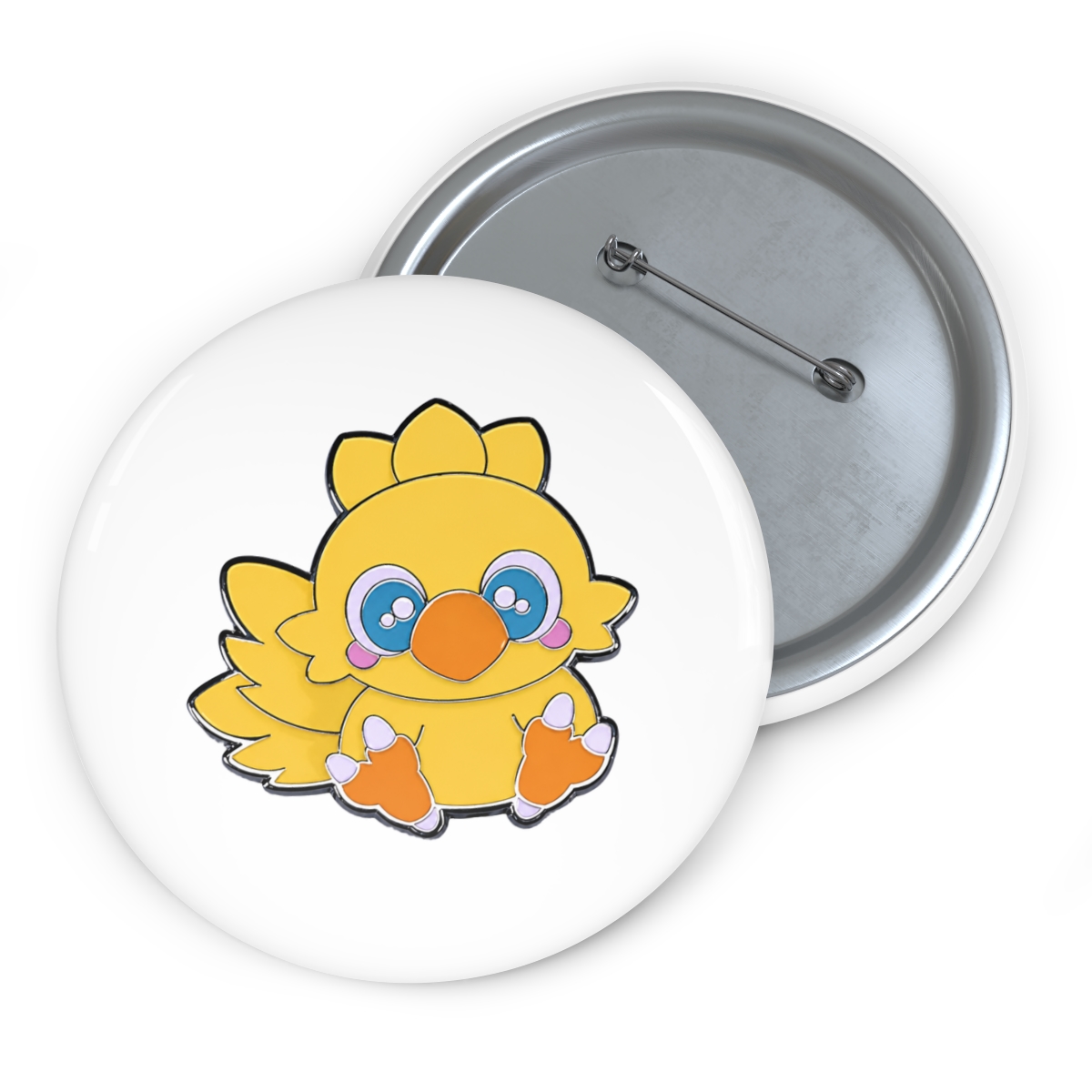 Anime Source Final Fantasy Series Adorable Cute Chocobo Pin Brooch Lapel Metal Bird - alternate angle 2, merchandise