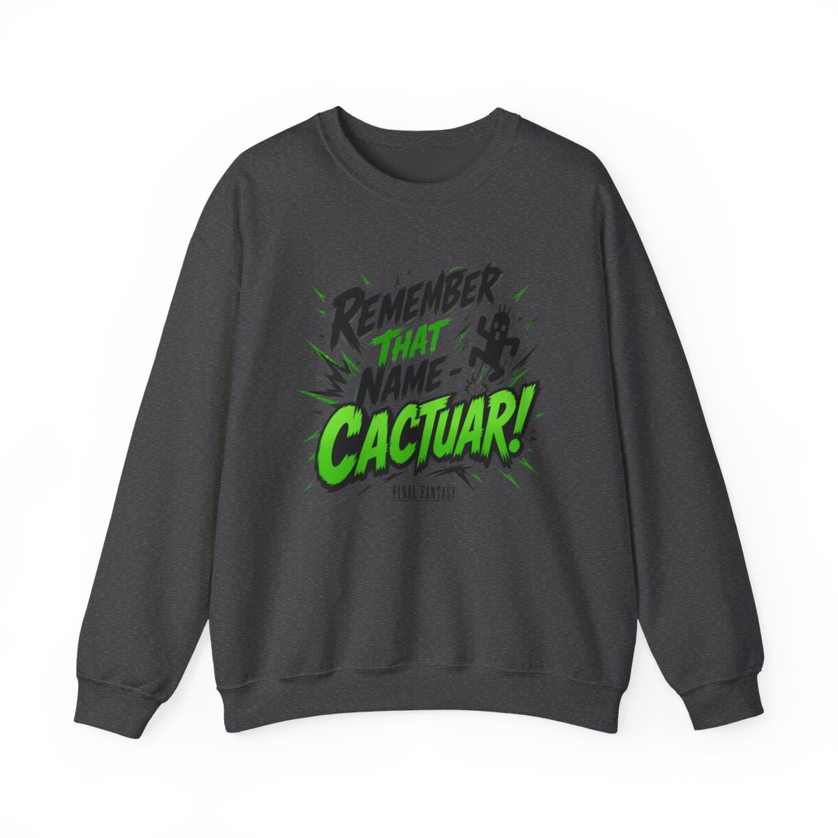 Final Fantasy "Remember That Name - Cactuar!" Crewneck - alternate angle 3, merchandise