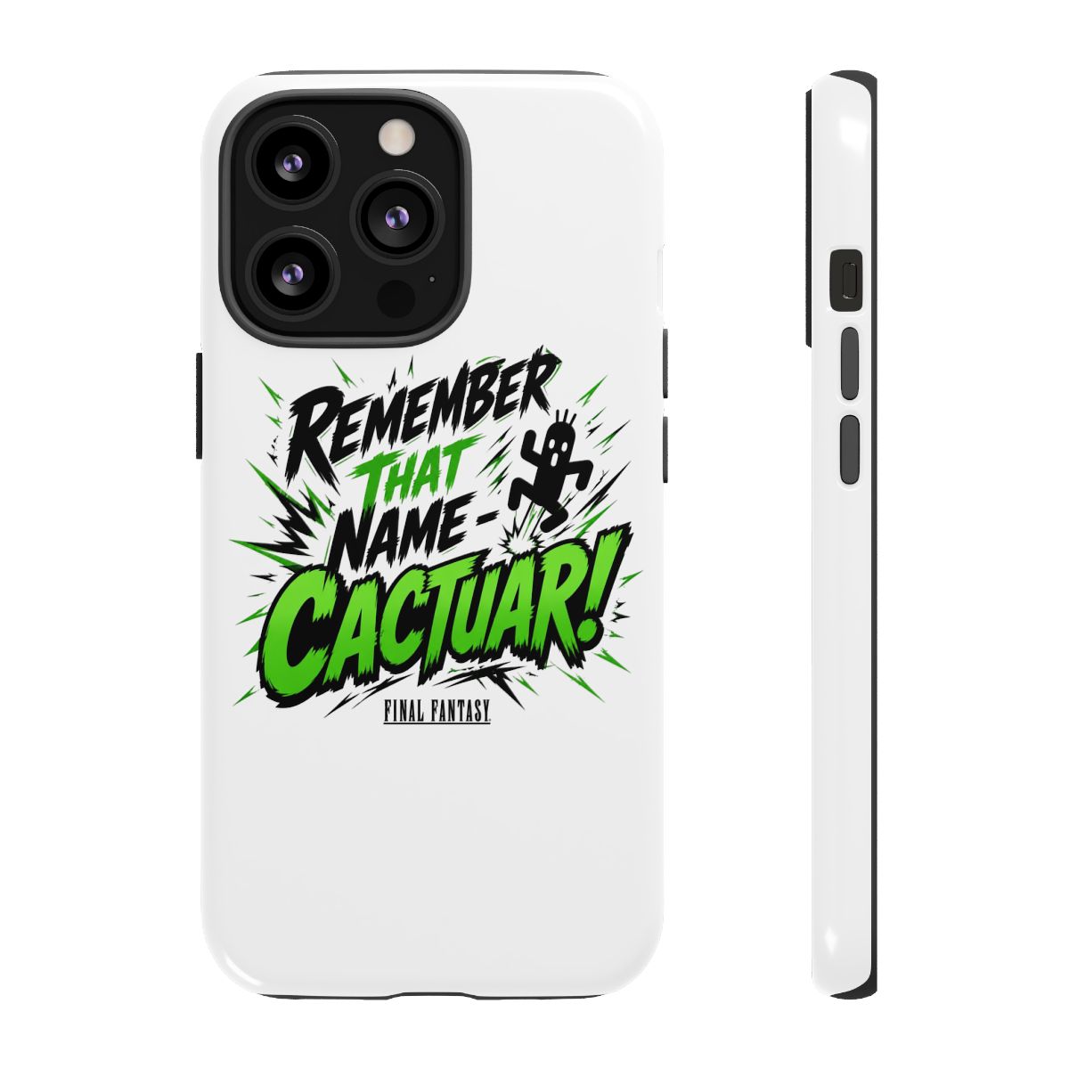 Final Fantasy "Remember That Name - Cactuar!" Phone Case - alternate angle 1, merchandise