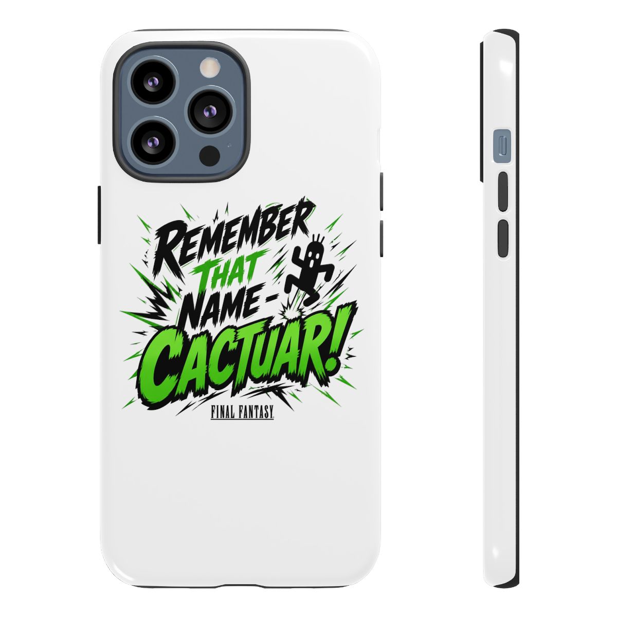 Final Fantasy "Remember That Name - Cactuar!" Phone Case - alternate angle 2, merchandise