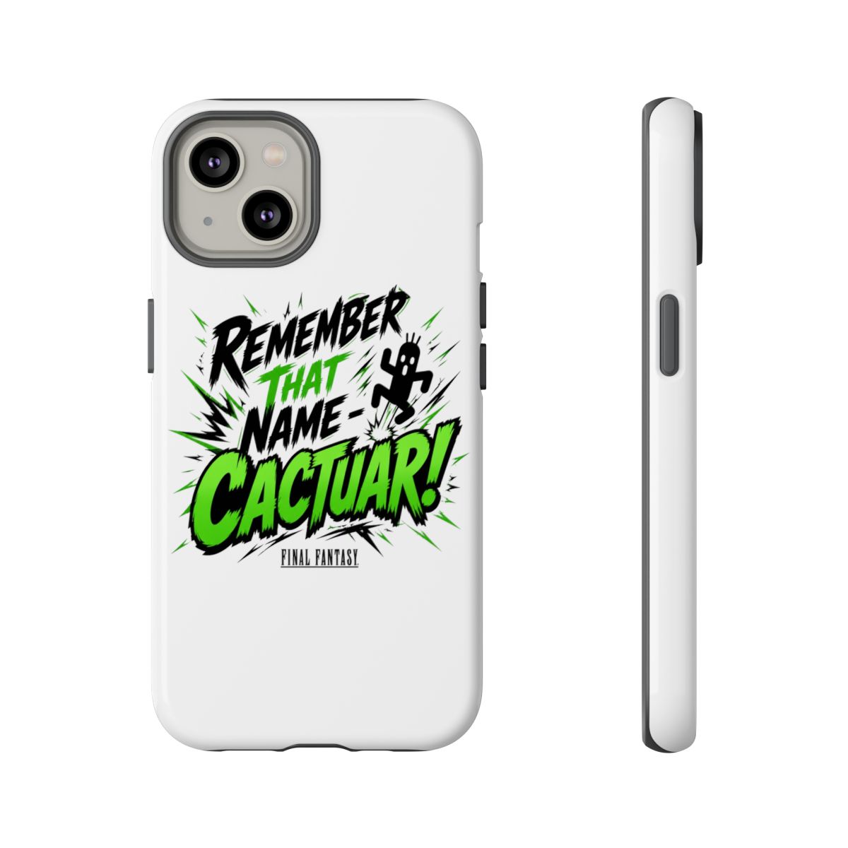 Final Fantasy "Remember That Name - Cactuar!" Phone Case - alternate angle 3, merchandise