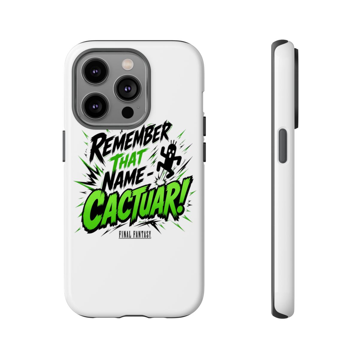 Final Fantasy "Remember That Name - Cactuar!" Phone Case - alternate angle 4, merchandise