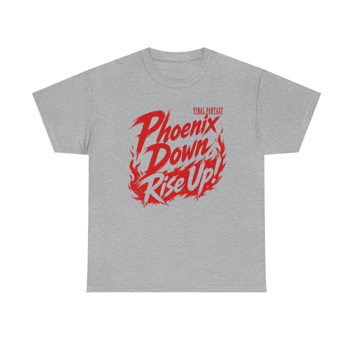 Final Fantasy "Phoenix Down, Rise Up!" Unisex Tee - alternate angle 3, merchandise