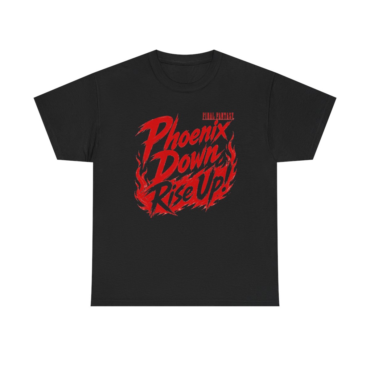 Final Fantasy "Phoenix Down, Rise Up!" Unisex Tee - alternate angle 2, merchandise