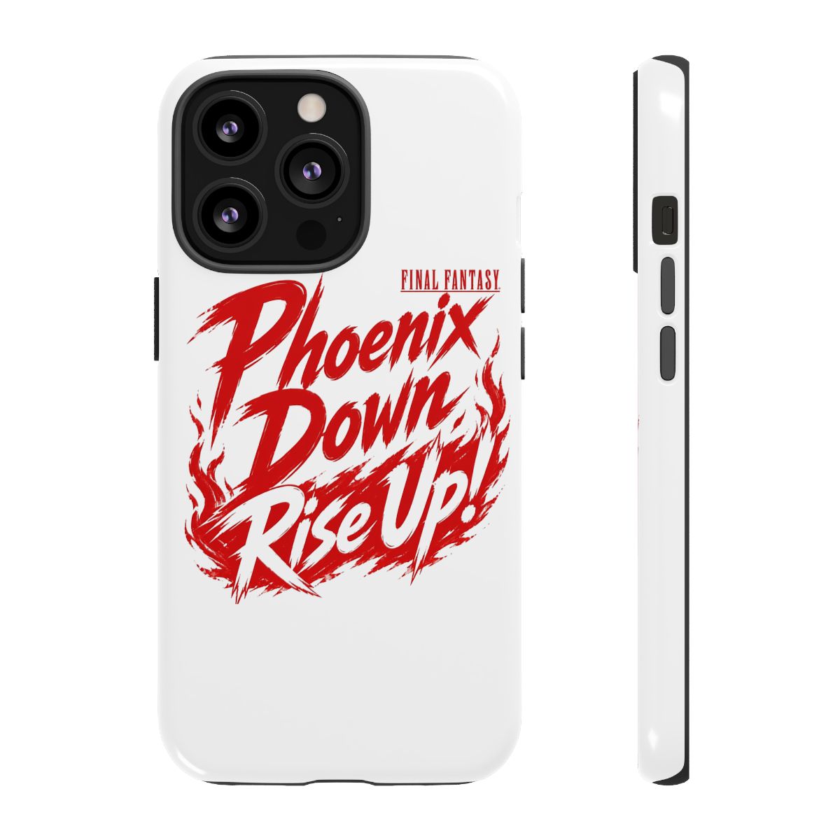 Final Fantasy "Phoenix Down, Rise Up!" Phone Case - alternate angle 1, merchandise