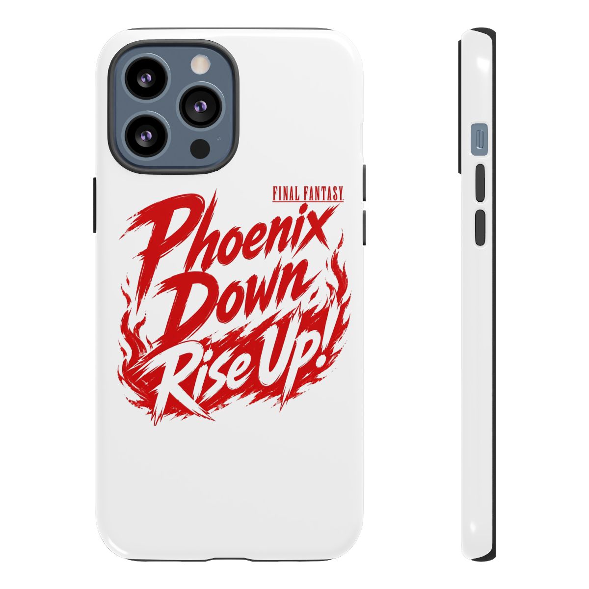 Final Fantasy "Phoenix Down, Rise Up!" Phone Case - alternate angle 2, merchandise