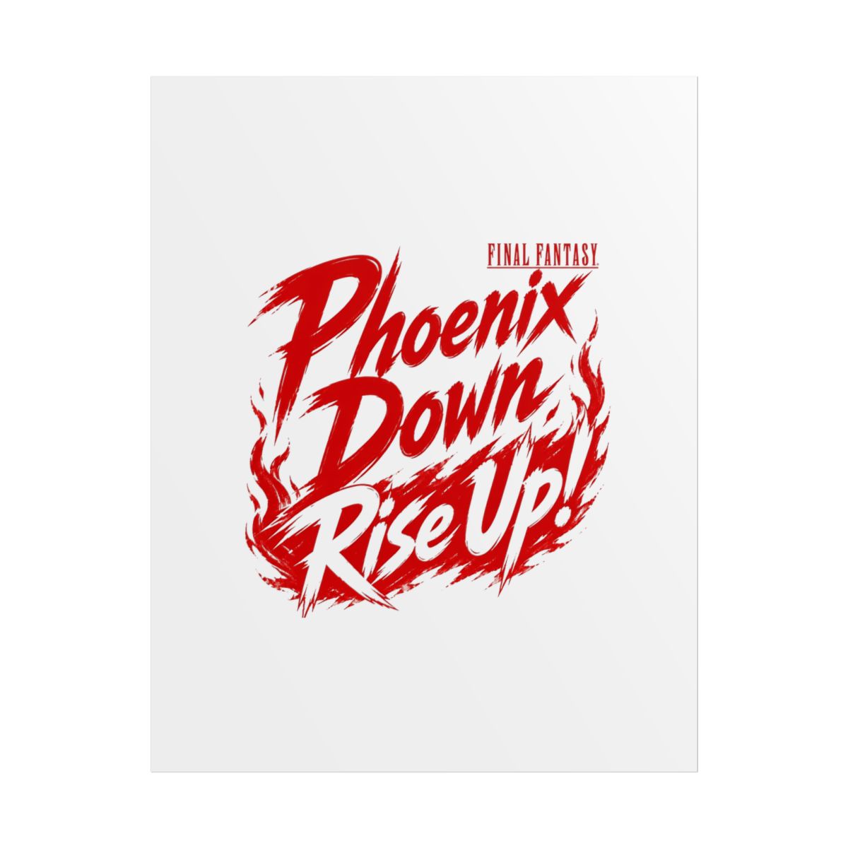 Final Fantasy "Phoenix Down, Rise Up!" Poster - alternate angle 1, merchandise