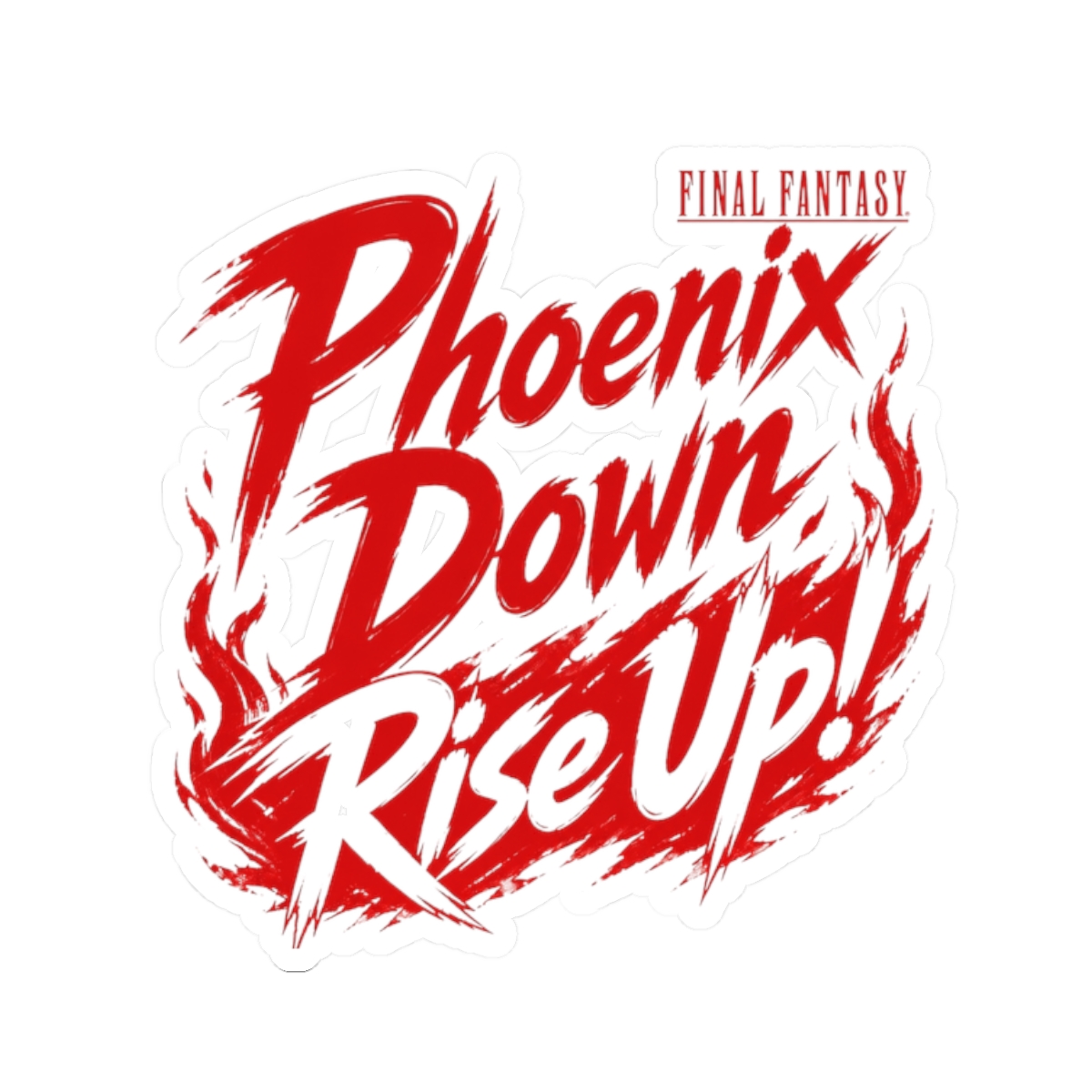 Final Fantasy "Phoenix Down, Rise Up!" Sticker - Official Stickers merchandise