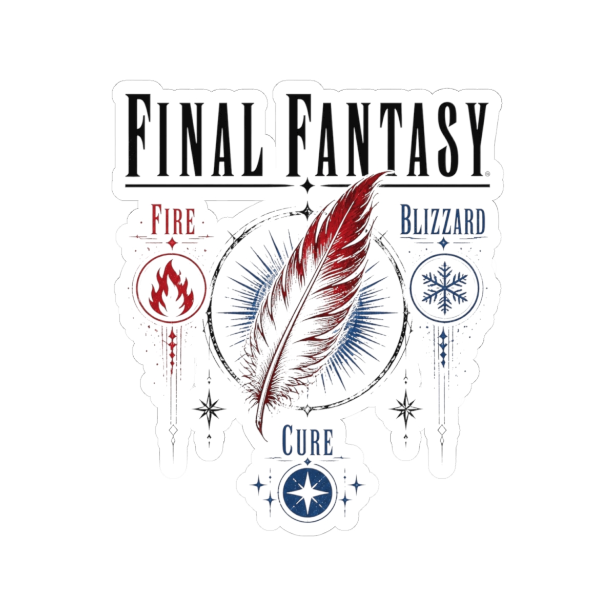 Final Fantasy "Blizzard" Sticker - alternate angle 2, merchandise